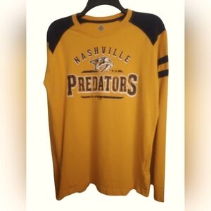 NHL Gold and Black Apparel Med Nashville Predators